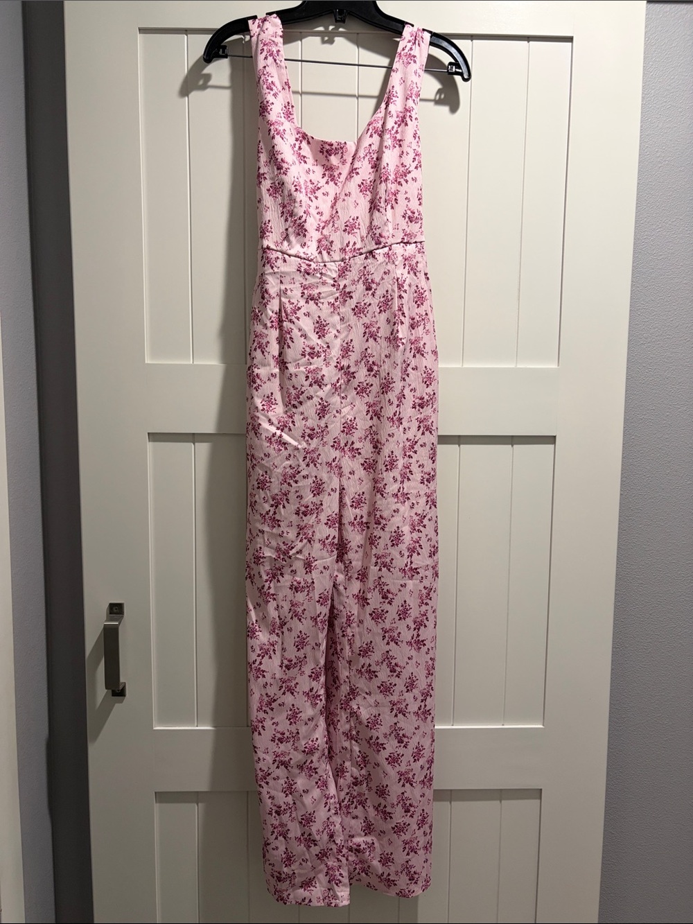 Floral Pink Sleeveless Jumpsuit